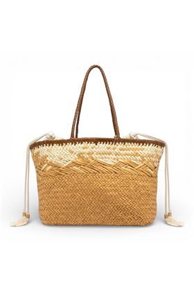 Borsa Gianni Chiarini in paglia intrecciata naturale giallo. GIANNI CHIARINI | 11312-NATURALE